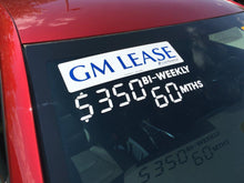 Load image into Gallery viewer, GM LEASE or GM FINANCIAL OFFER - WINDSHIELD STICKER