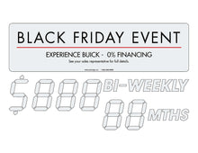 Load image into Gallery viewer, BUICK BLACK FRIDAY EVENT - PAYMENT WINDSHIELD STICKER