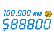 Load image into Gallery viewer, LCD - KM & PRICE WINDSHIELD STICKER WITH + TX BURST